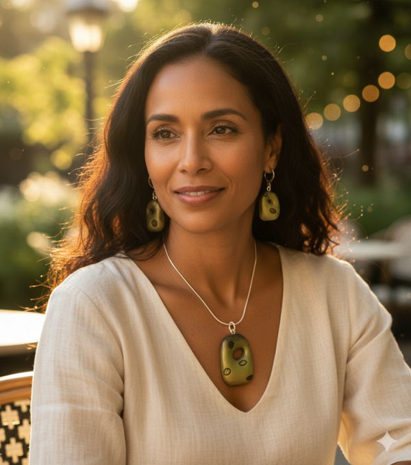 "Ancient Stone" Hollow Necklace Set