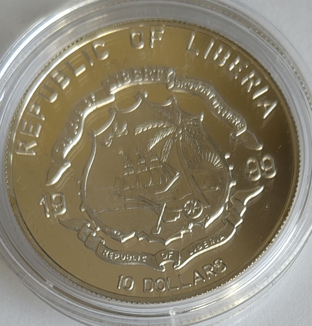 Liberia 10 Dollar 1999, karveel "Vijia"