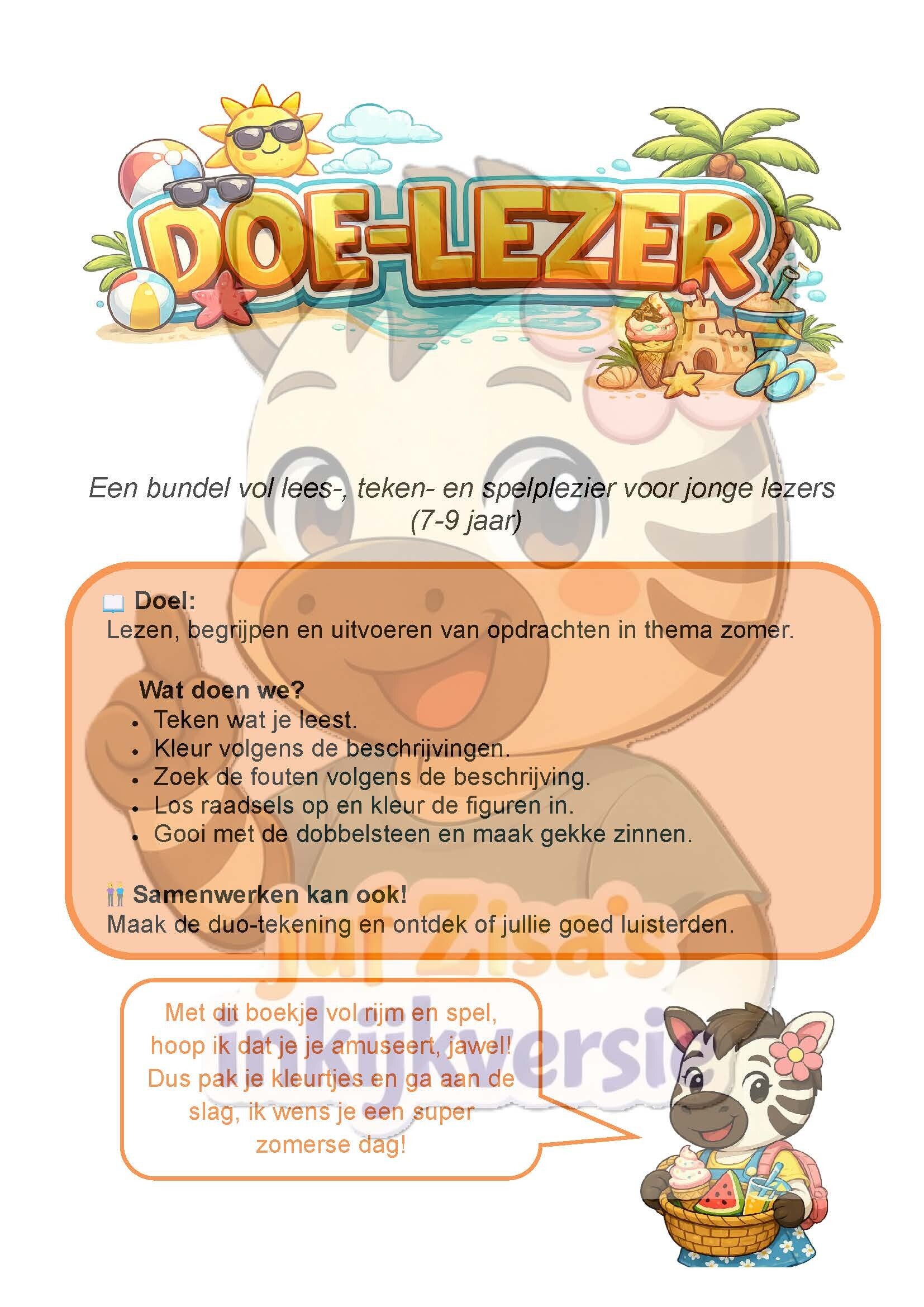 Doe-Lezer Zomer- begrijpend lezen - 2de leerjaar/ groep 4