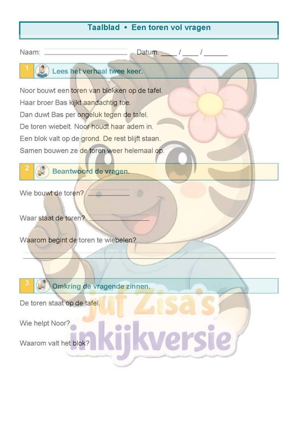 Zisa's Huistaken Taal 2de leerjaar – deel 4