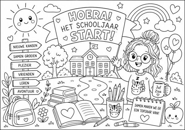 Kleurplaat Start Schooljaar