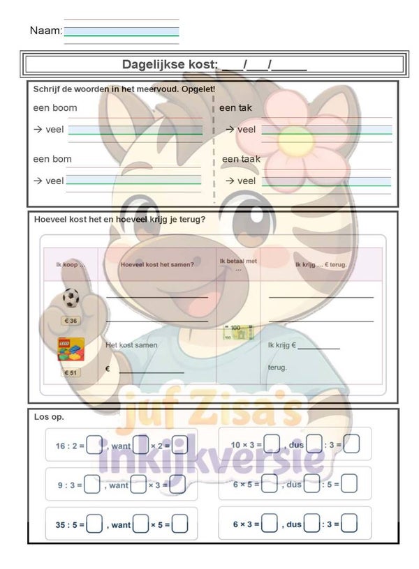 Dagelijkse Kost deel 9 Ijsbergversie - 2de leerjaar / groep 4