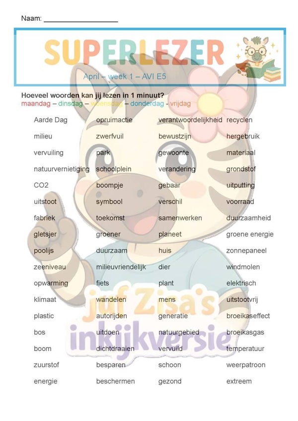Superlezer April - technisch en begrijpend lezen - 3de leerjaar / groep 5