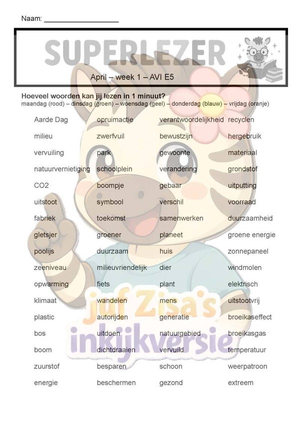 Superlezer April zwartwit - technisch en begrijpend lezen - 3de leerjaar / groep 5