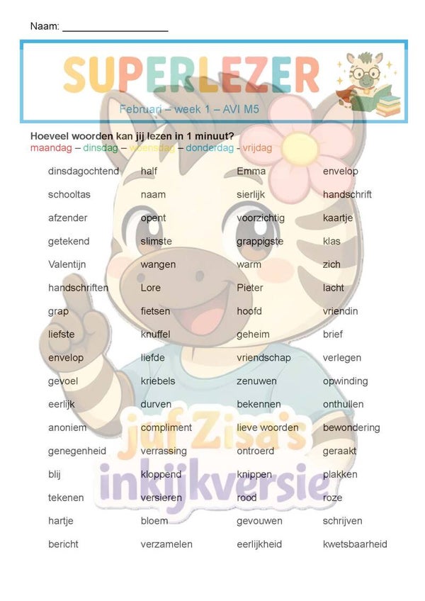Superlezer Februari - technisch en begrijpend lezen - 3de leerjaar / groep 5