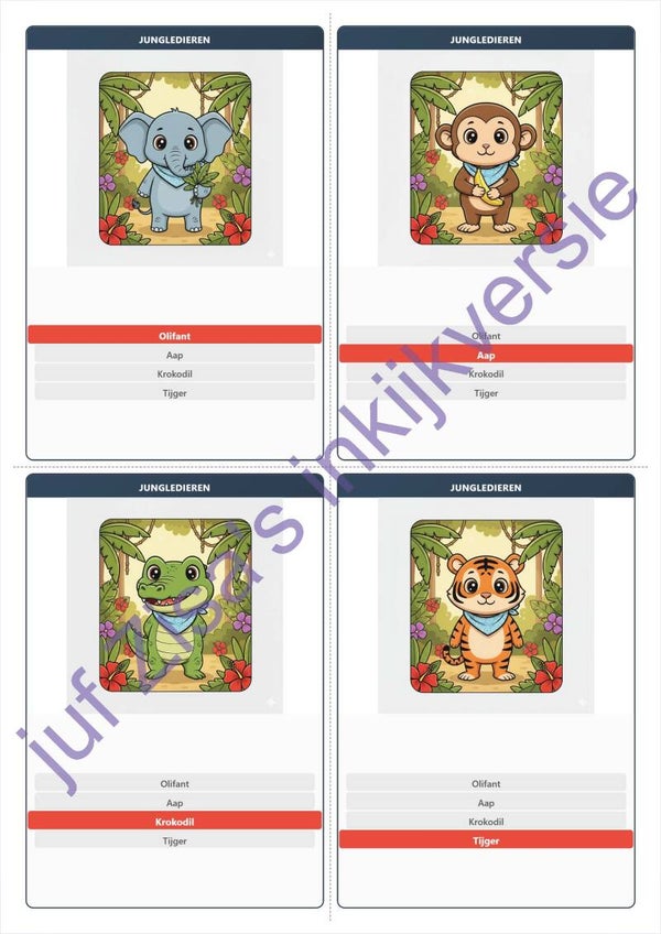 Superkwartet jungledieren