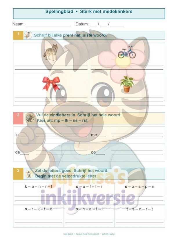 Zisa's Huistaken spelling 2de leerjaar– deel 3