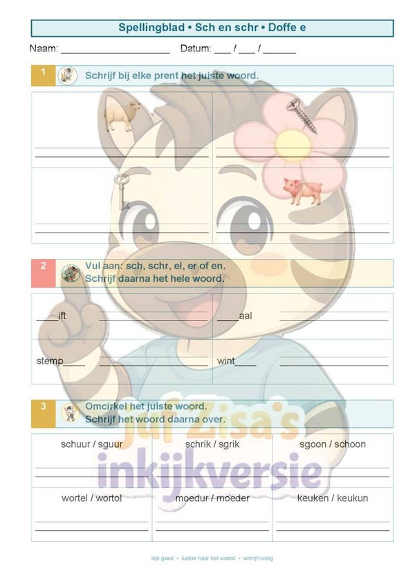 Zisa's Huistaken spelling 2de leerjaar– deel 4