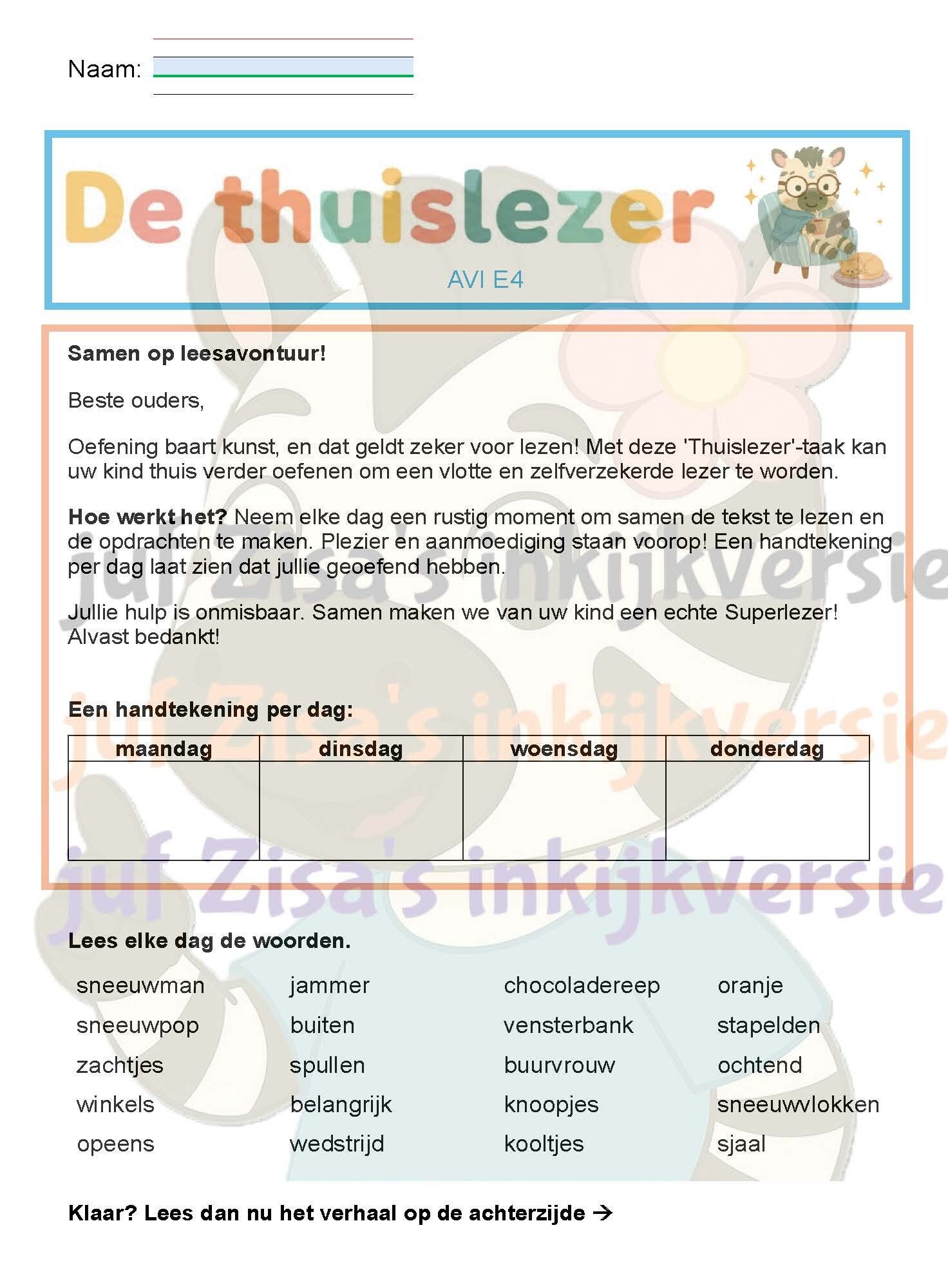 Thuislezer AVI E4 - deel 3 (december)