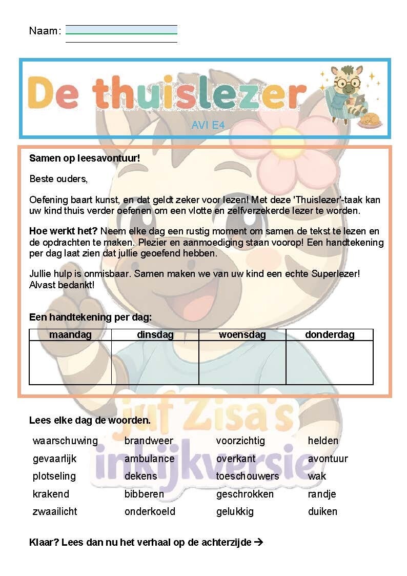 Thuislezer AVI E4 - deel 4 (januari)