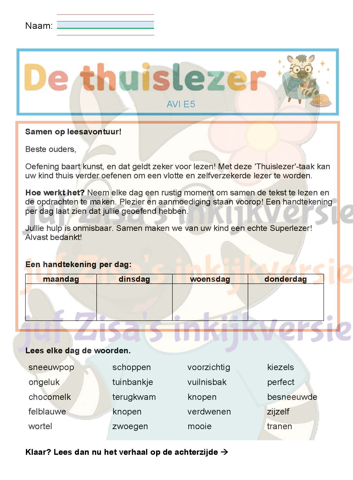 Thuislezer AVI E5 - deel 3 (december)