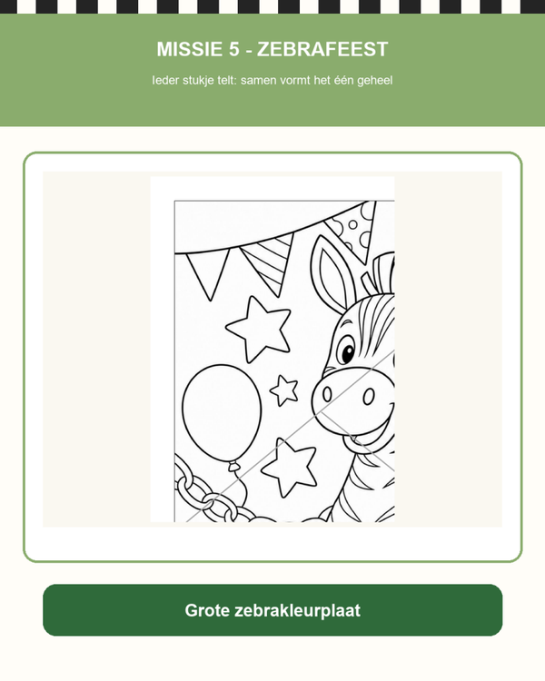 🦓 Operatie Zebraklas – samen sterk het schooljaar in! Missie 5 Zebrafeest