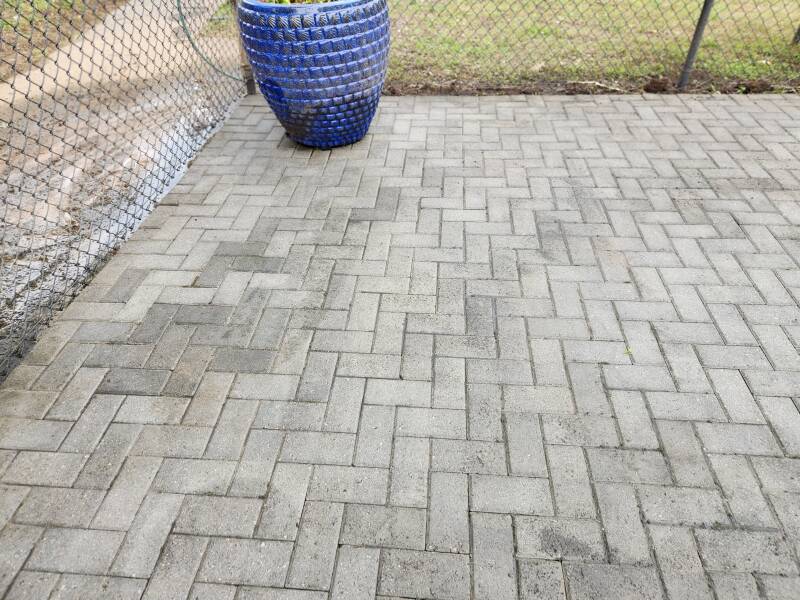 clean pool pavers