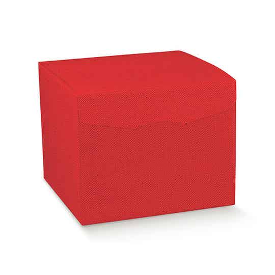 Scatola cartone segreto mm 300X300XH240 lino rosso