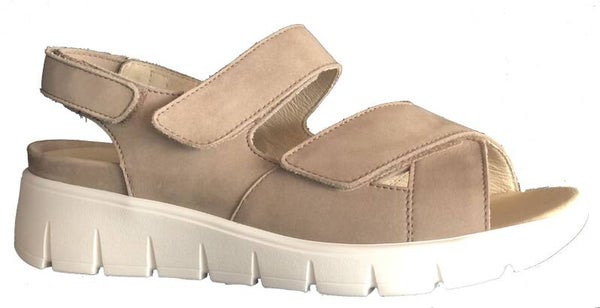 Waldläufer 658001-191-094 K Adea Damen Sandale mit Klettverschluß beige