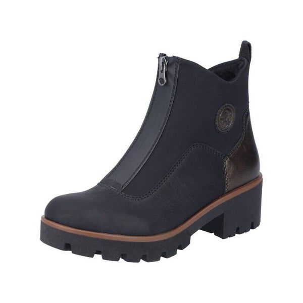 Rieker 79281-00 Damen Stiefelette mit Reißverschluß