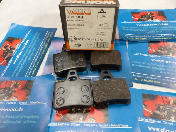 wva20162B Bremsbeläge Citroen CX XM HA