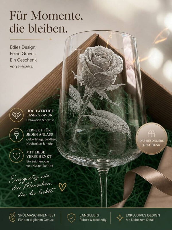 Weinglas Rose