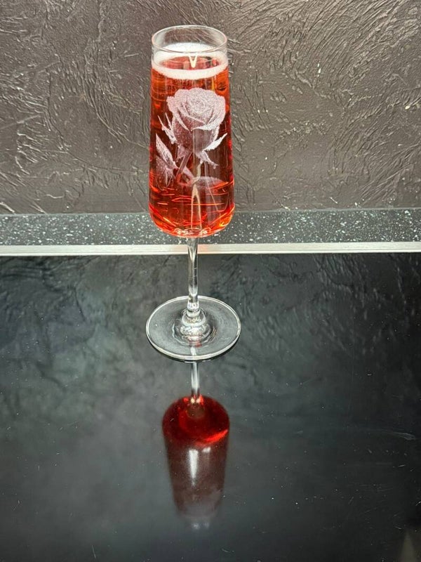 Sektglas Rose