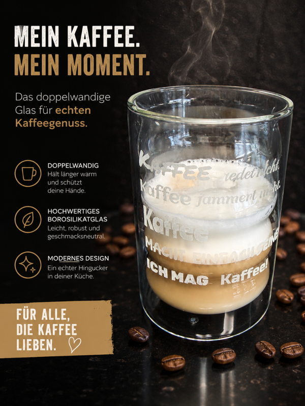 Latte- Glas Doppelwandig