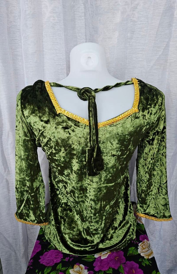 Velur vert kaki