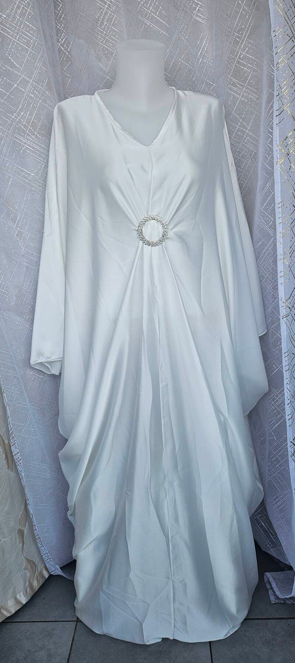 Robe satiné Blanc