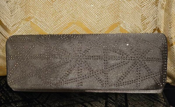 Pochette gris strasse