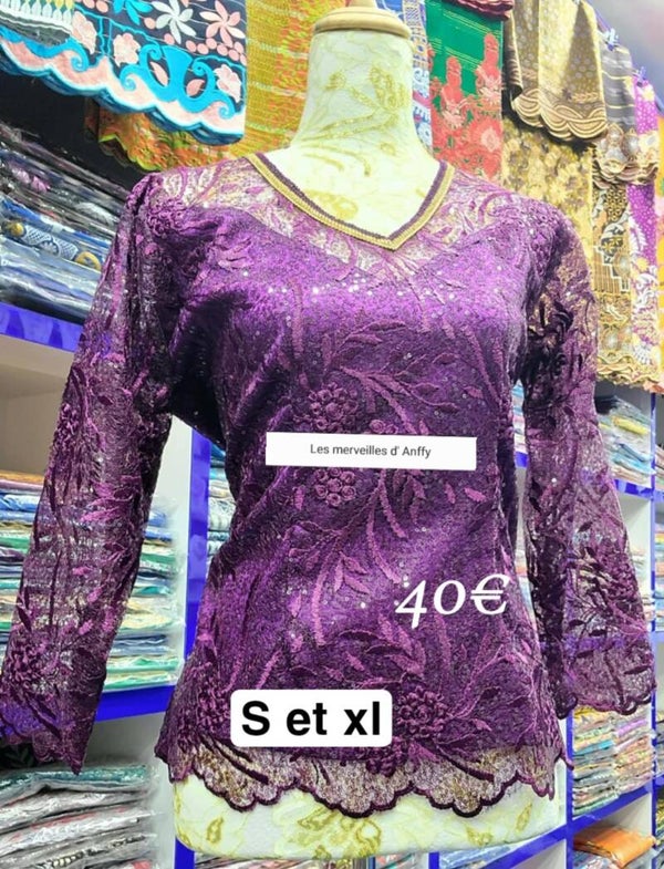 Body dentelle violet