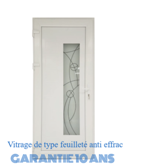 PORTE D'ENTREE PVC BLANC ANDROMEDE