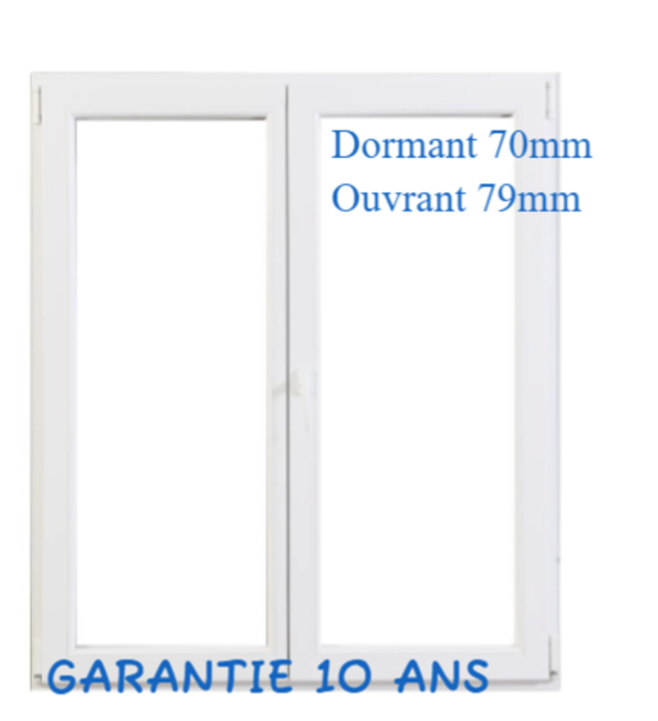 FENETRE 2 VANTAUX BLANC H185CM L100CM