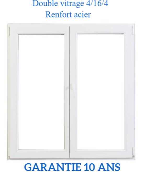 FENETRE 2 VANTAUX BLANC H165CM L110CM