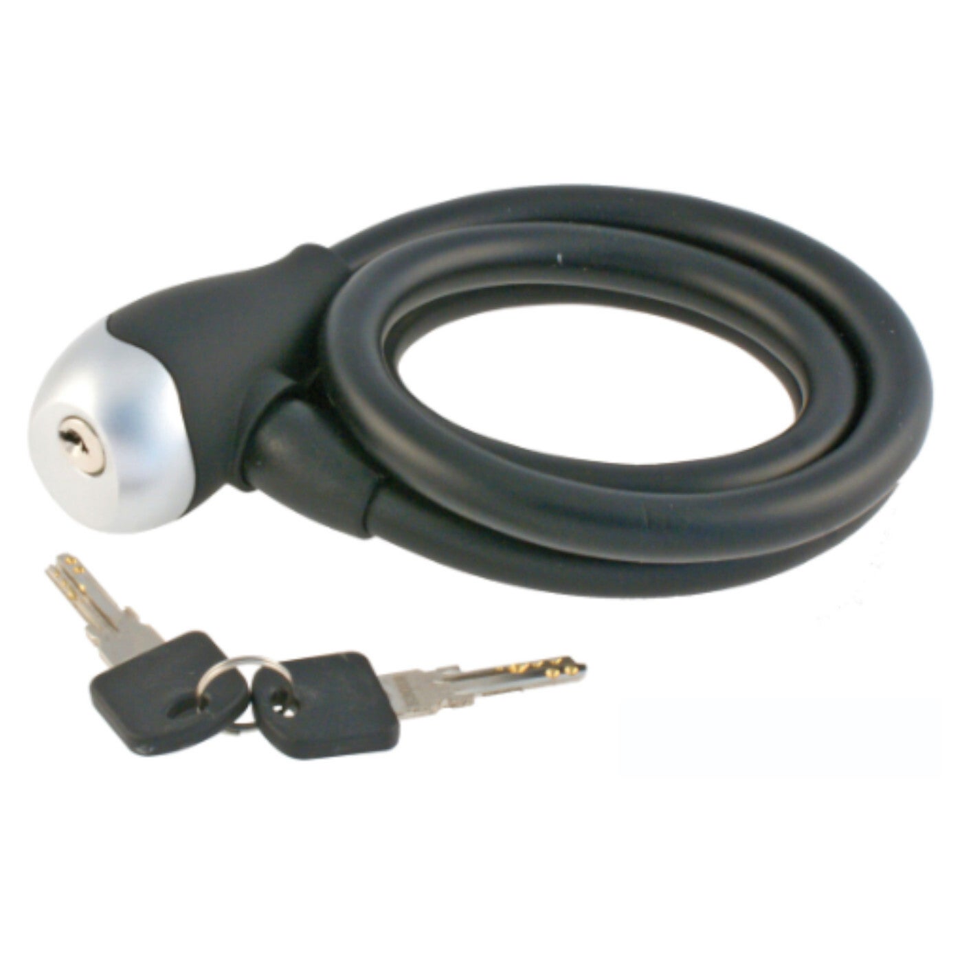 SPIRAL SILICON CABLE LOCK 12 x 1200 mm BLACK