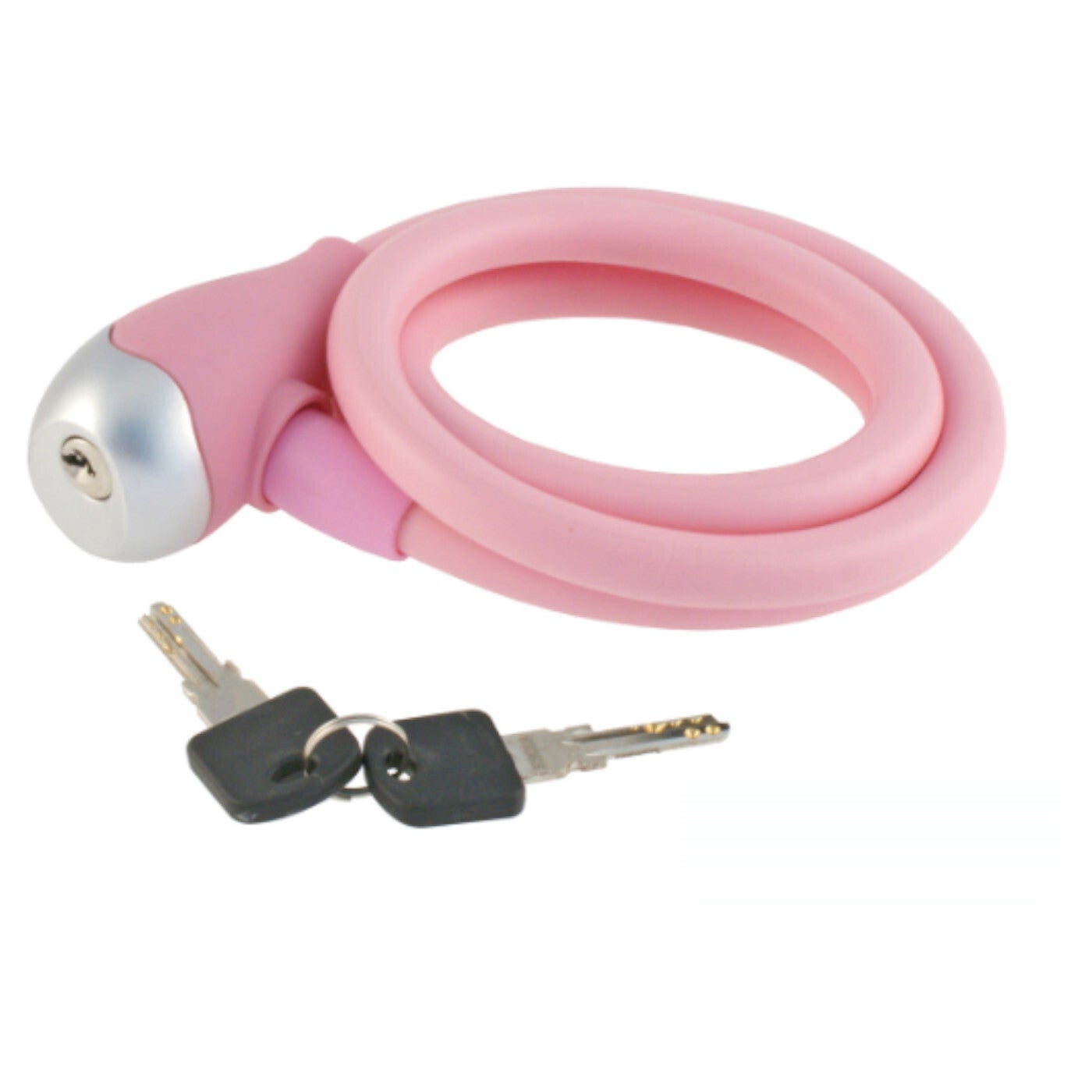 SPIRAL SILICON CABLE LOCK 12 x 1200 mm PINK