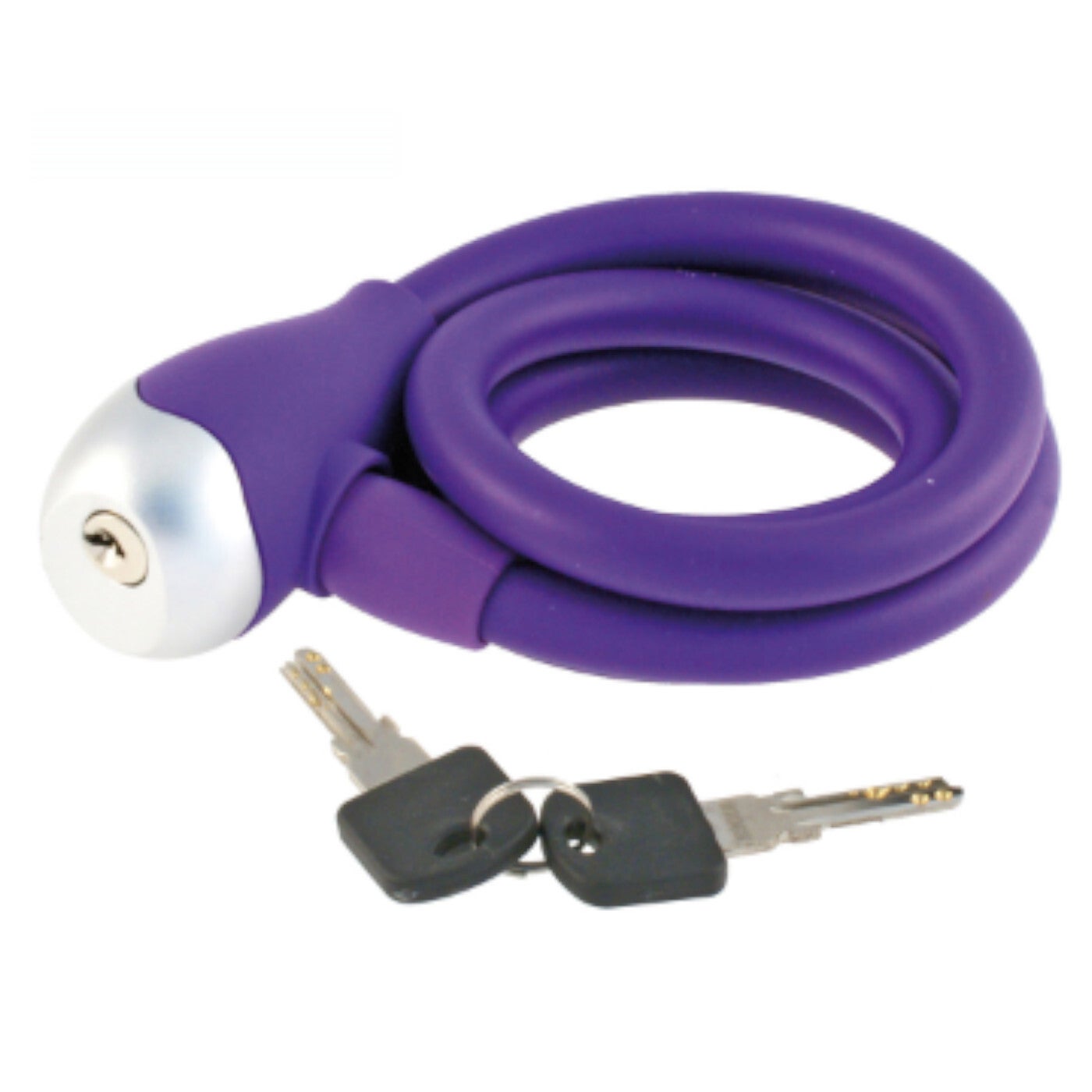 SPIRAL SILICON CABLE LOCK 12 x 1200 mm PURPLE