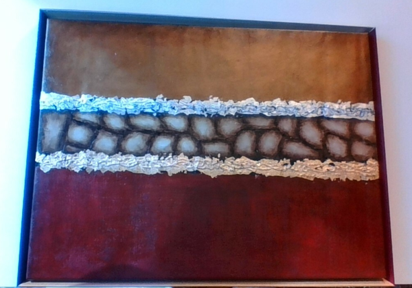 60 x 80 oil painting with 4 colored frame 