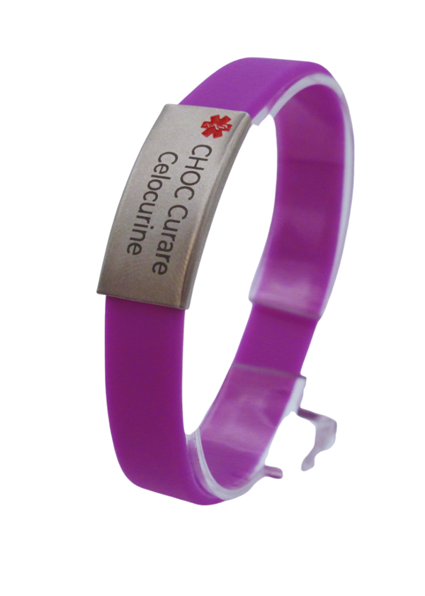 DOC Coole - Bracelet médical silicone - Gravure 2 lignes