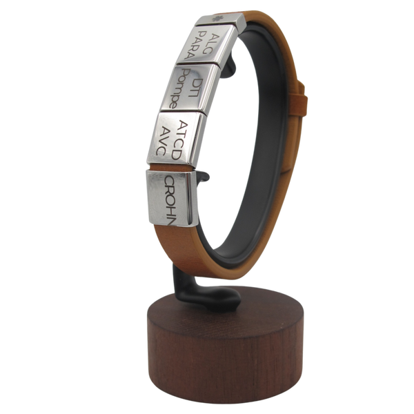 DOC Prestige - Bracelet d'urgence cuir - Quatre passants