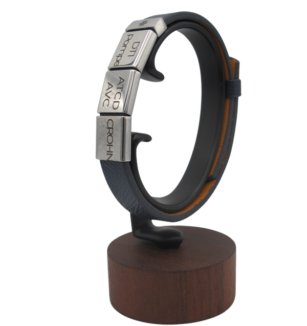DOC Prestige - Bracelet d'urgence cuir - Trois passants
