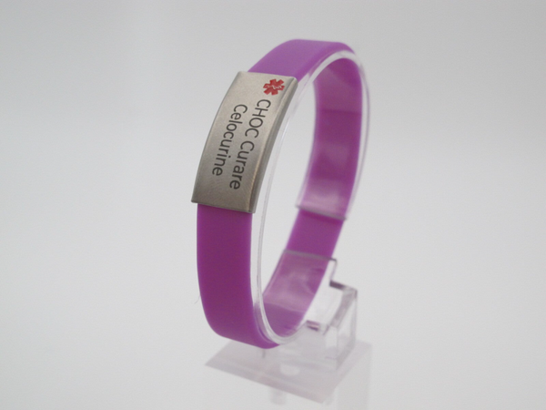 DOC Coole - Bracelet médical silicone - Gravure 2 lignes