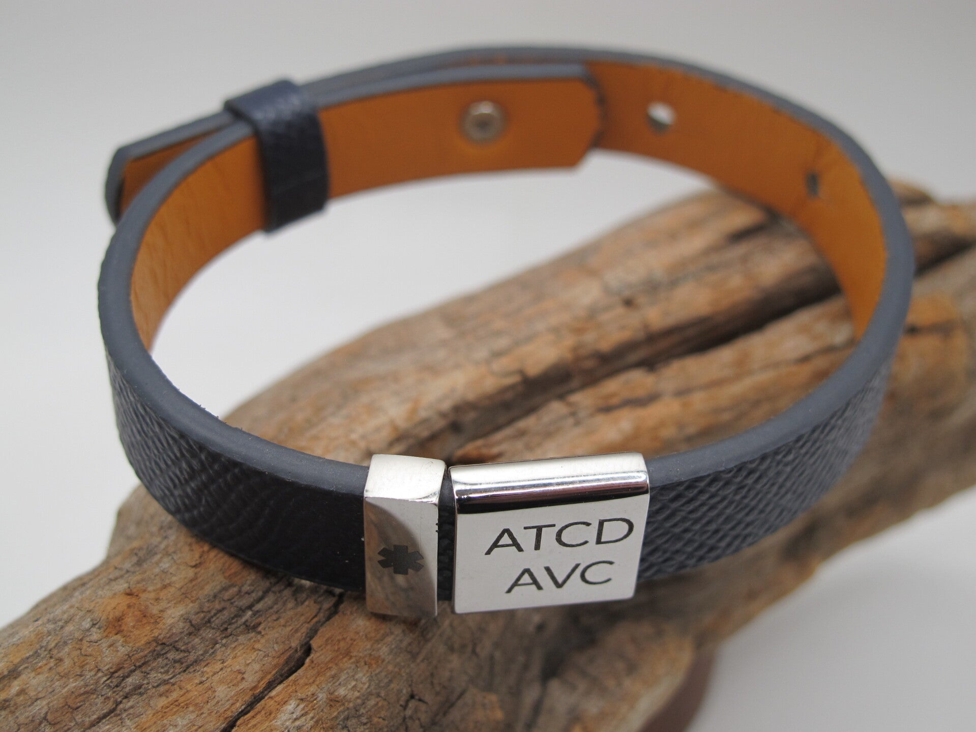 DOC Prestige - Bracelet d'urgence cuir - Un passant