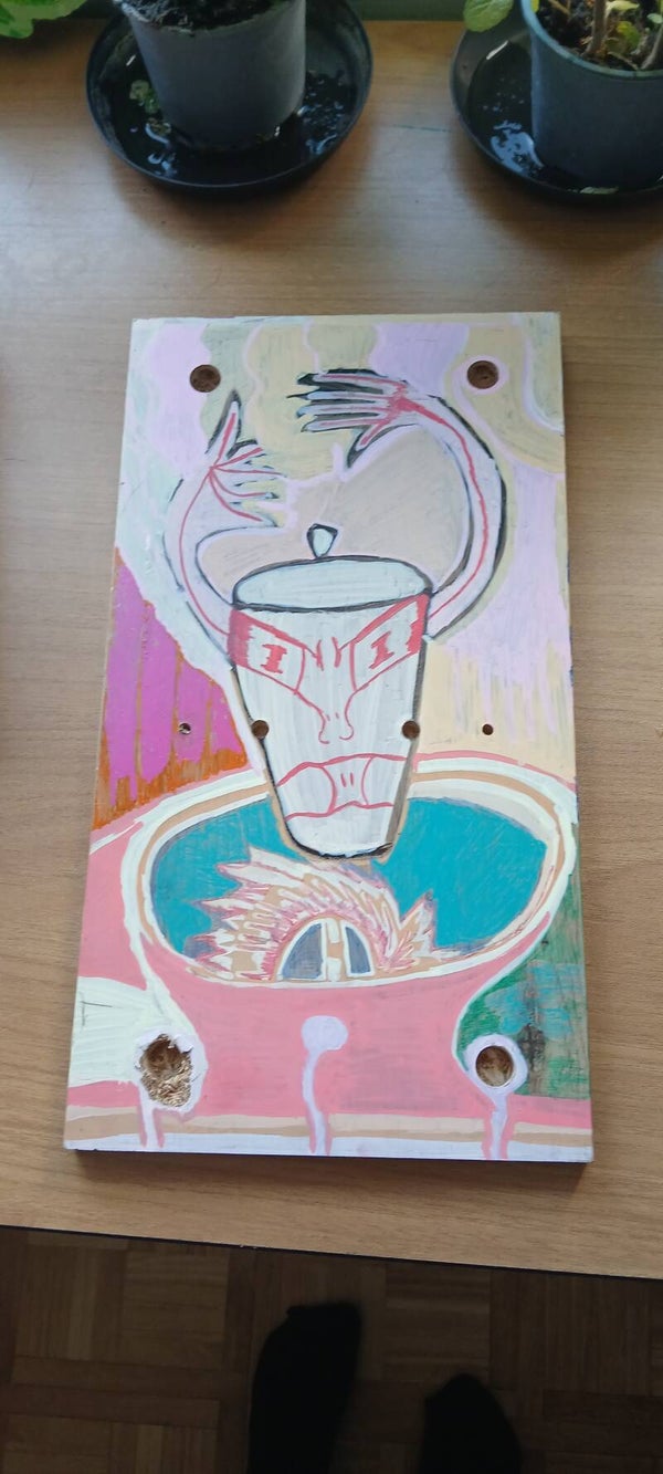 Peinture abstraite inspirée : la cuisine spirituelle