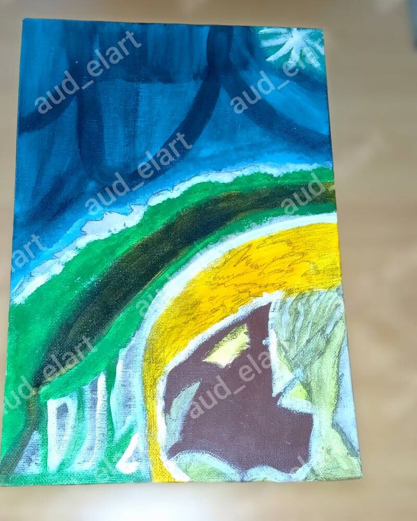 Peinture abstraite inspirée : le pont de l'évolution