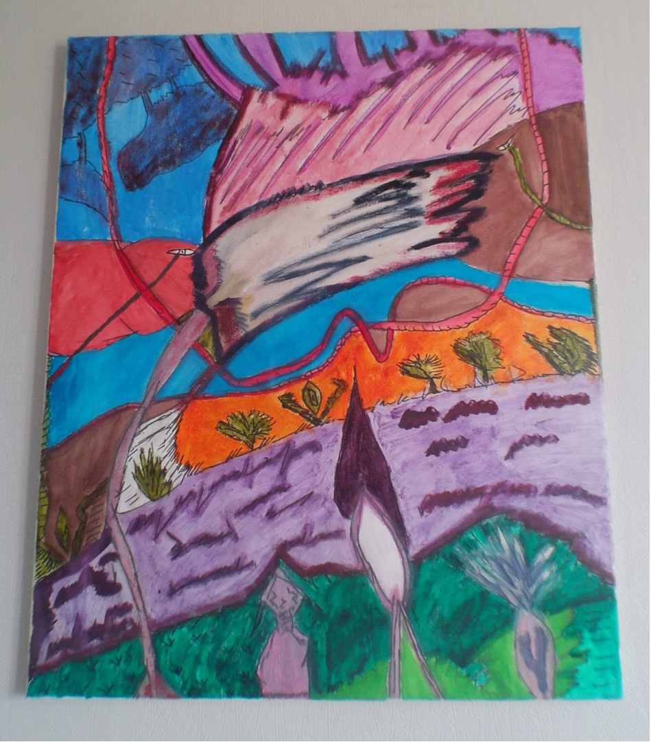 Peinture abstraite inspirée : le seuil