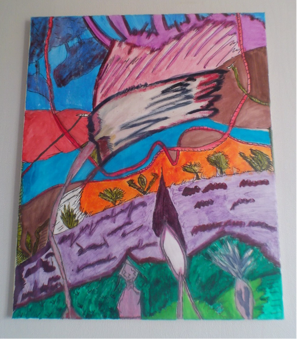 Peinture abstraite inspirée : le seuil