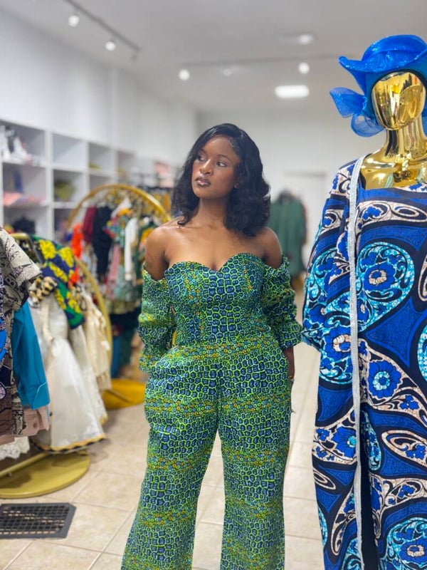 Two pieces pants/ crop top