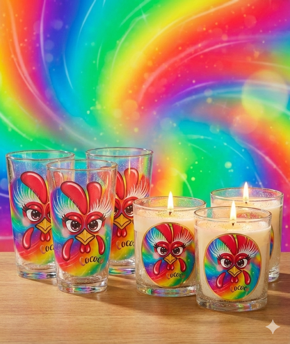 Set Bicchieri e candele Cococò