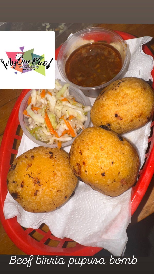 Pupusa birria bomb