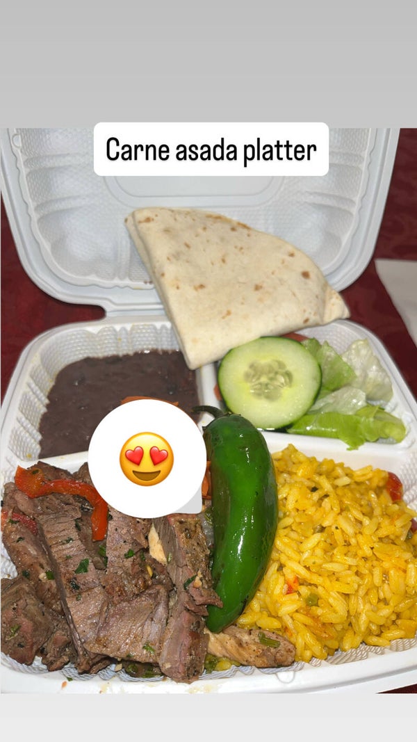 Carne asada platter