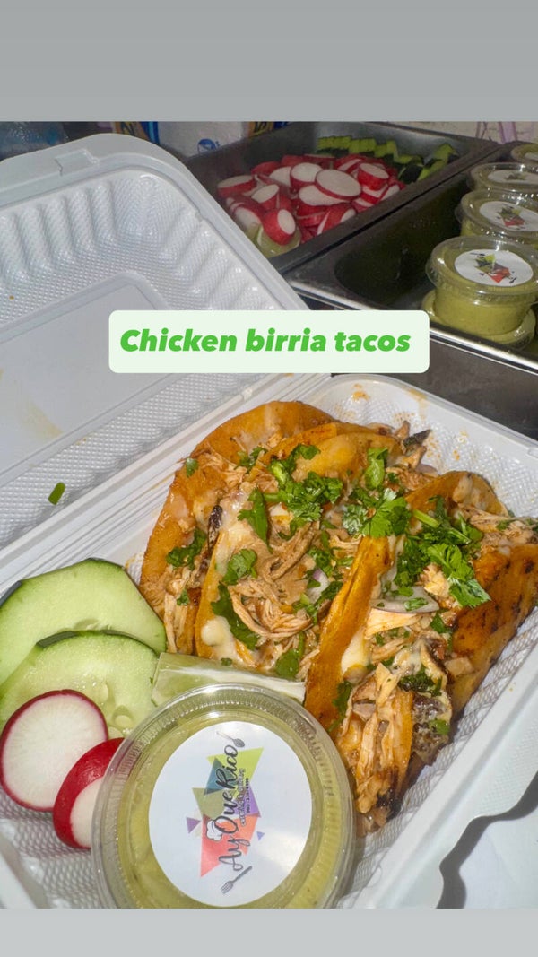 Chicken birria tacos