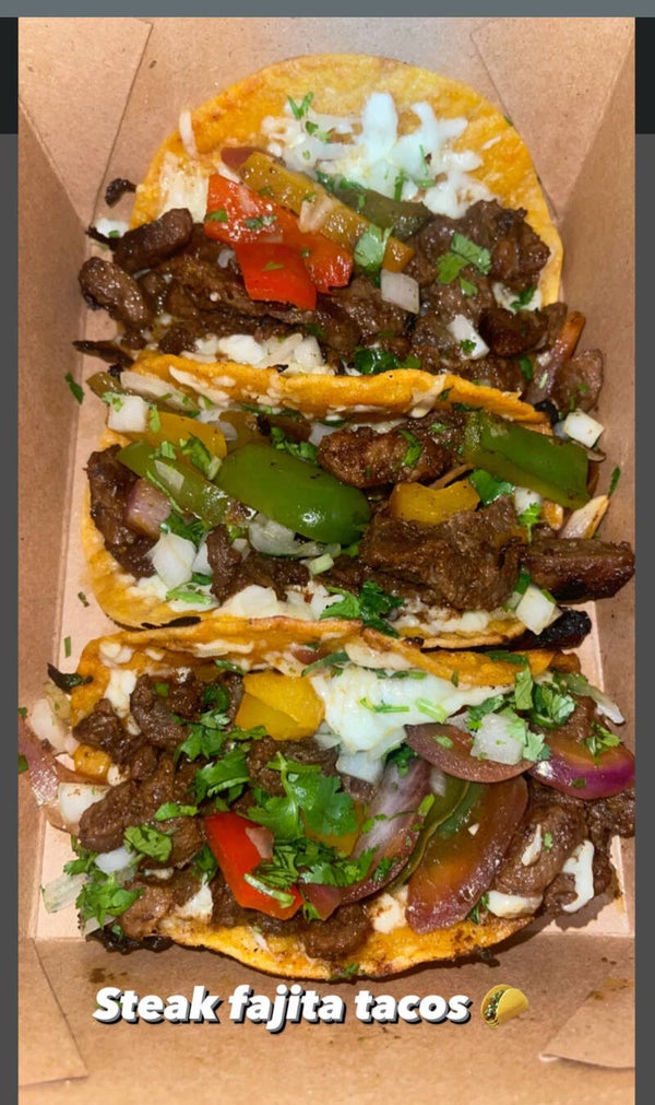 Steak fajita tacos